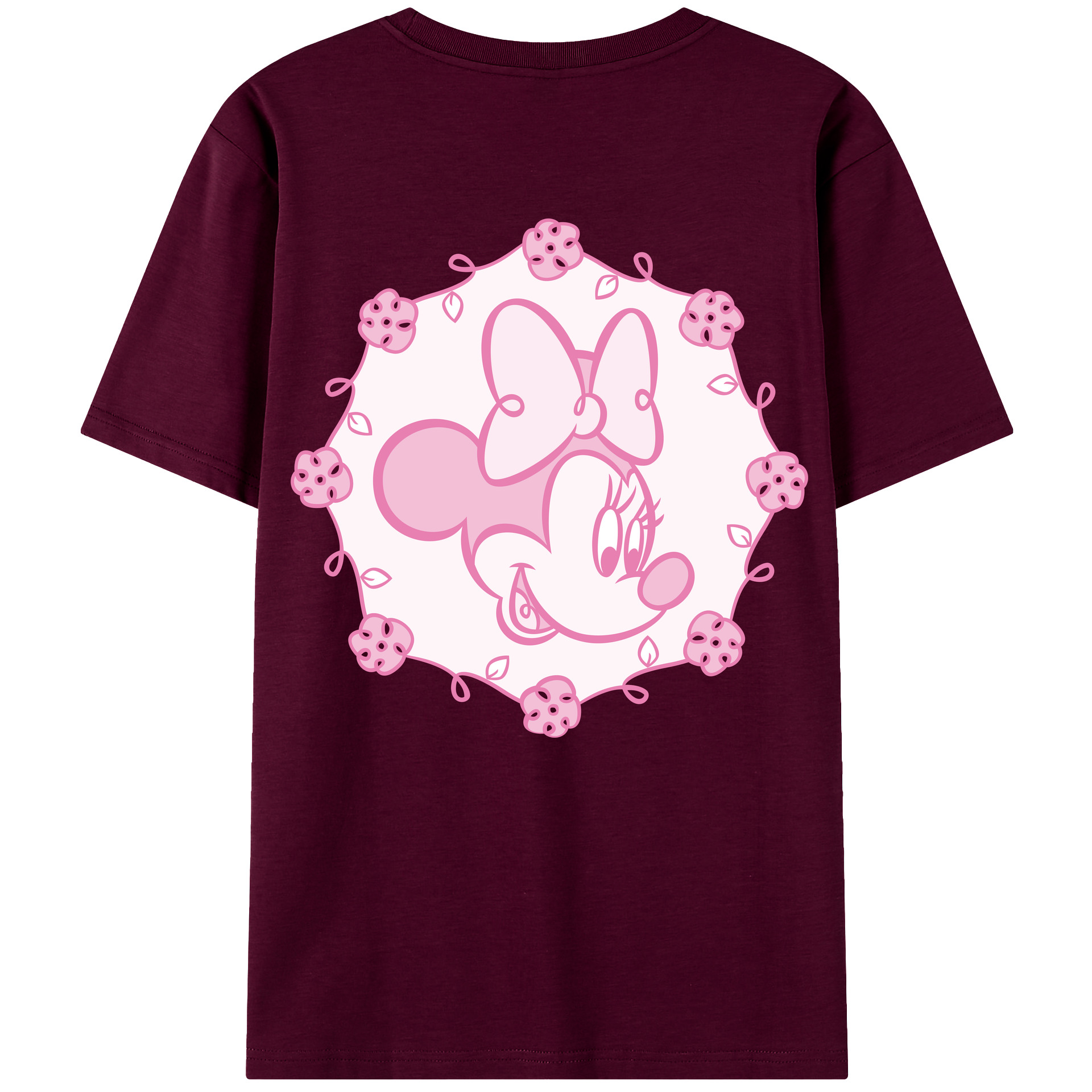 （画像用） ミッキーマウス Mickey Mouse レディース半袖Tシャツ(バックプリント)